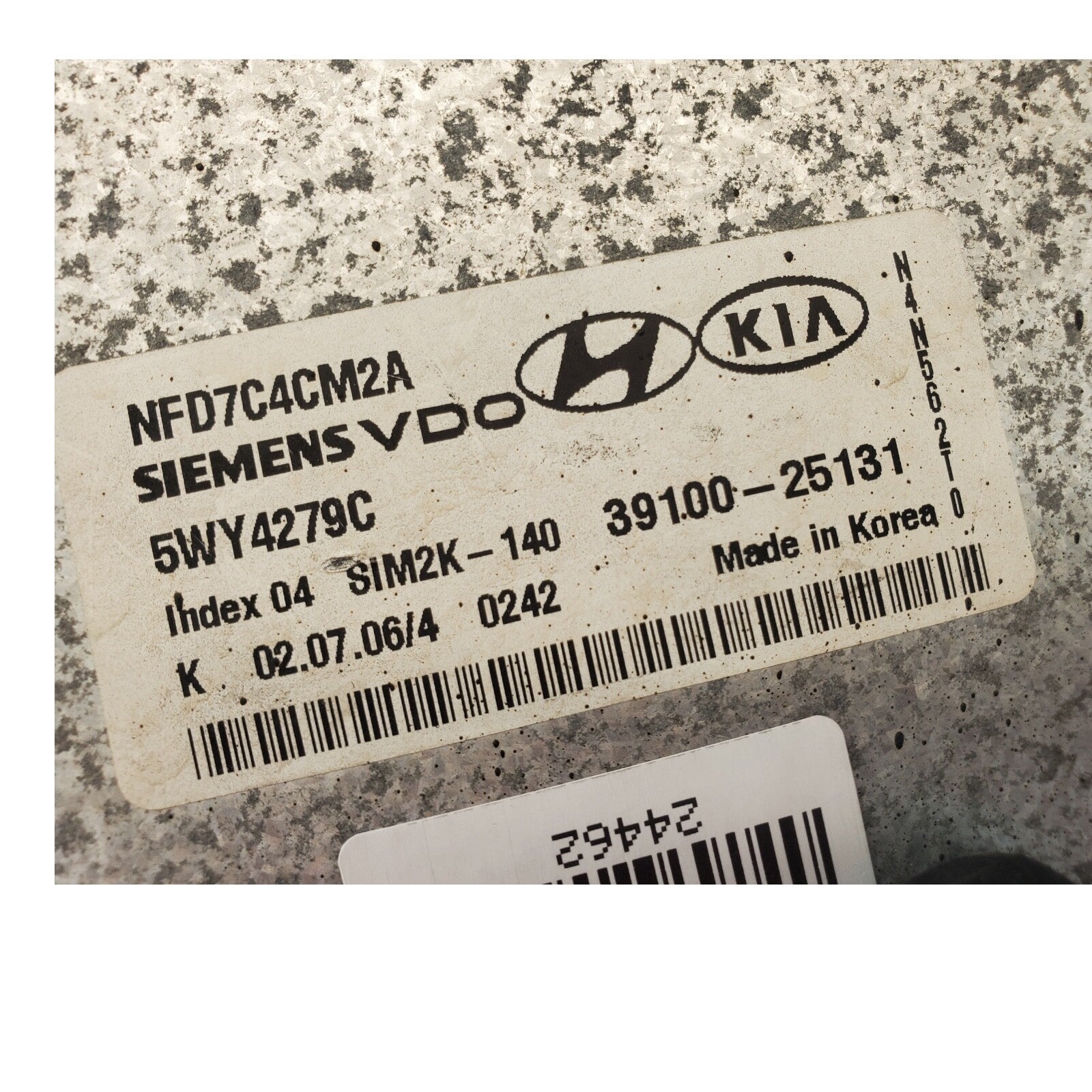 06-08 HYUNDAI SONATA COMPUTER BRAIN ENGINE CONTROL ECU ECM MODULE 39100-25131