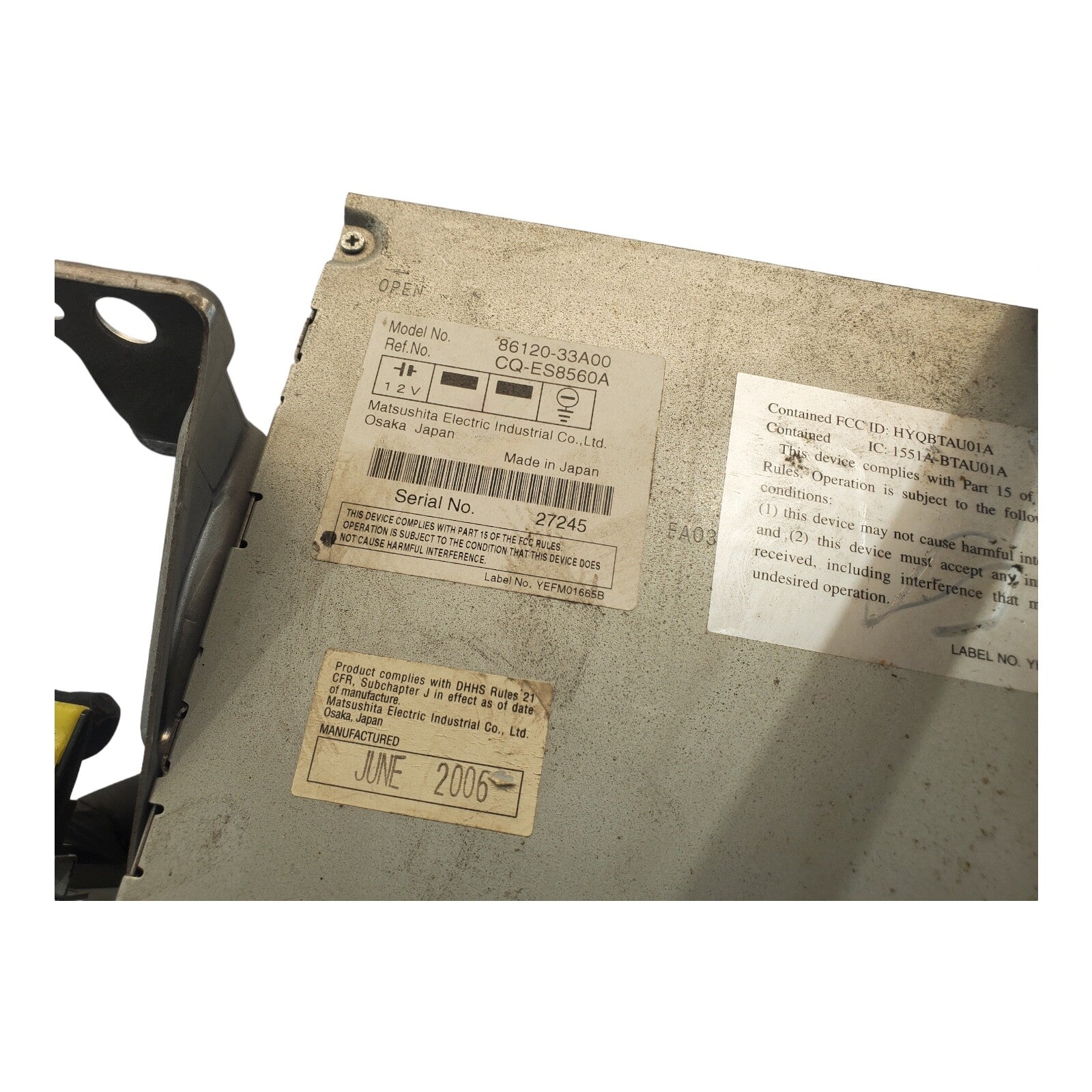 2007-2009 Toyota Camry Am Fm Cd Player Radio Receiver 86120-33A00