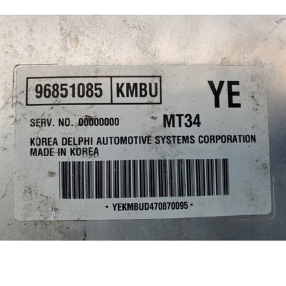 2007 Chevrolet Aveo / Wave AT Power Control Module (PCM) 96851085 OEM 580s2b3b2