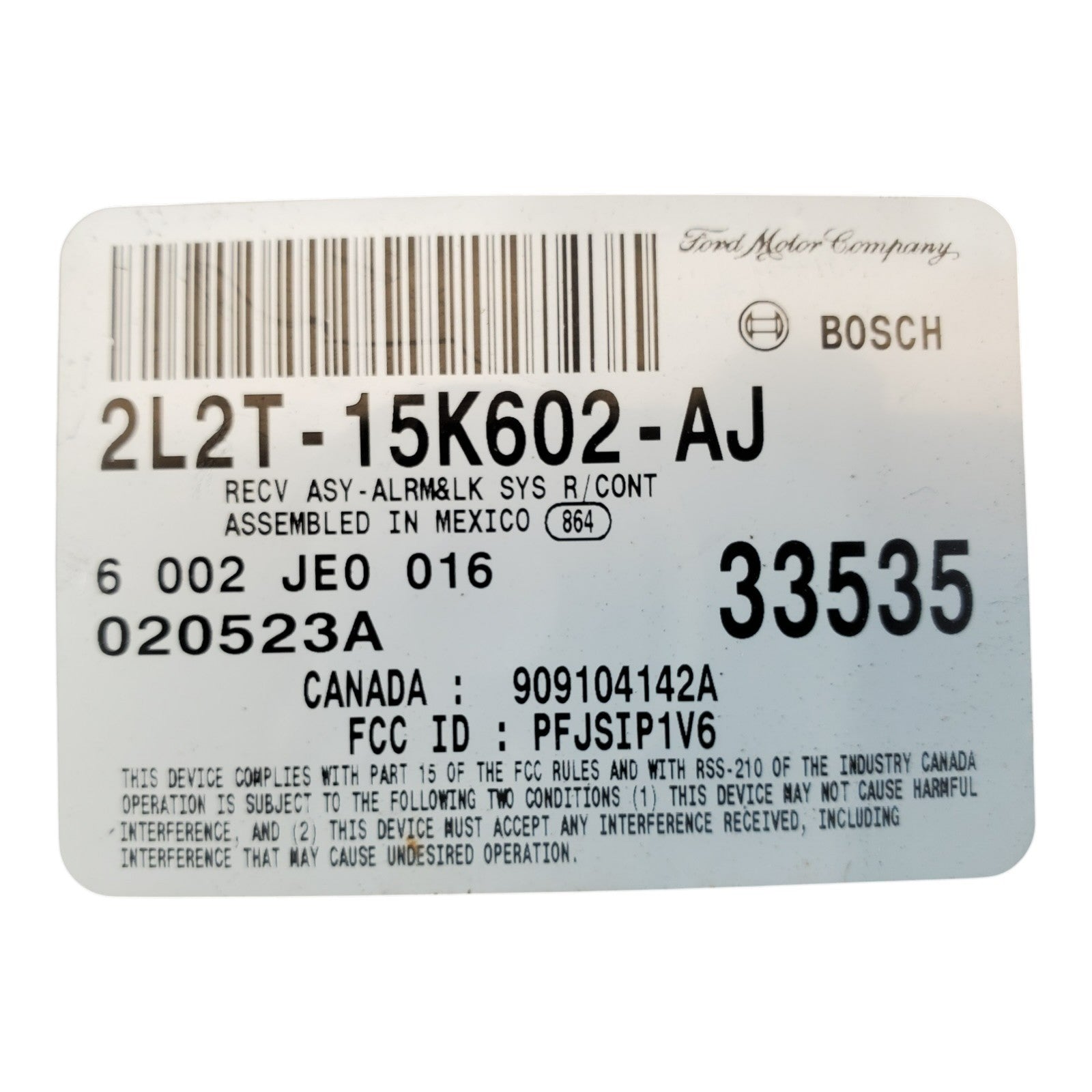 ✅03 OEM Ford Explorer Keyless Entry Anti Control Module 2L2T-15K602-AJ