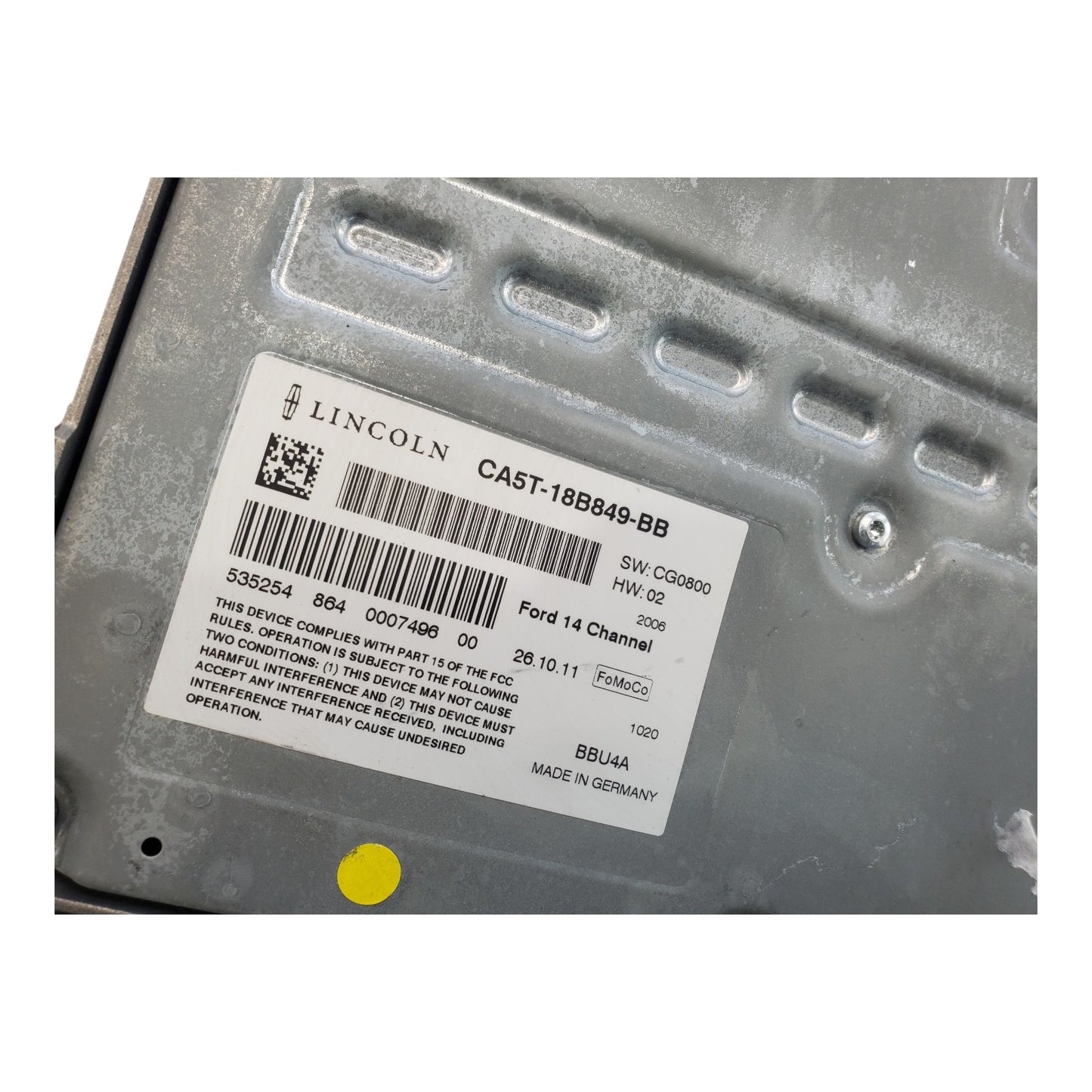 2013-2016 LINCOLN MKS SOUND SYSTEM RADIO AMPLIFIER USED OEM CA5T-18B849-BB