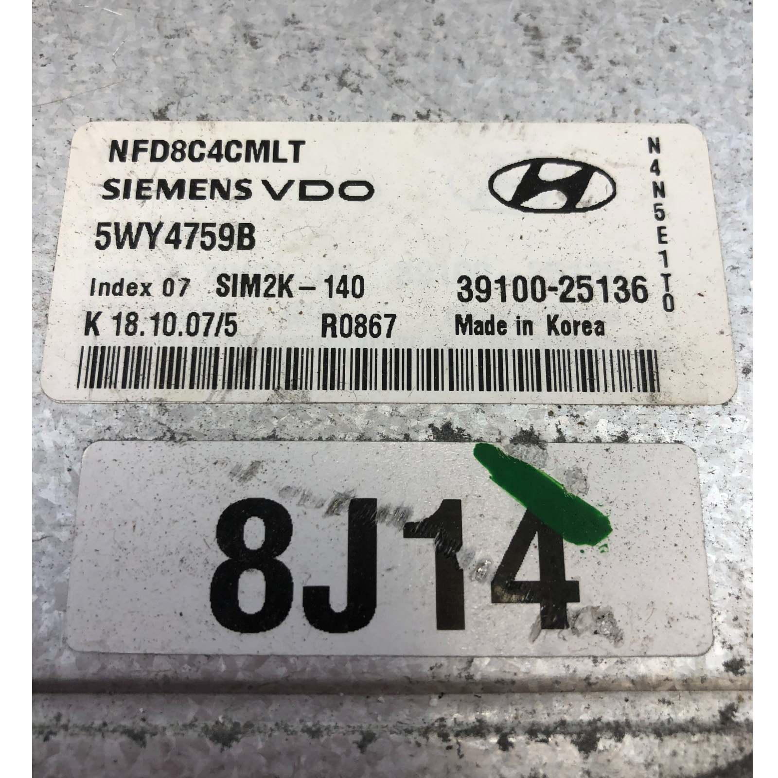 ✅ 2006 2007 2008 HYUNDAI SONATA 2.4L A/T ENGINE COMPUTER ECU ECM 39100-25136 OEM