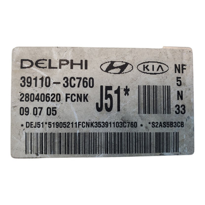 Engine ECM Control Module 3.3L Fits 06-08 SONATA 39110-3C760 391103C760