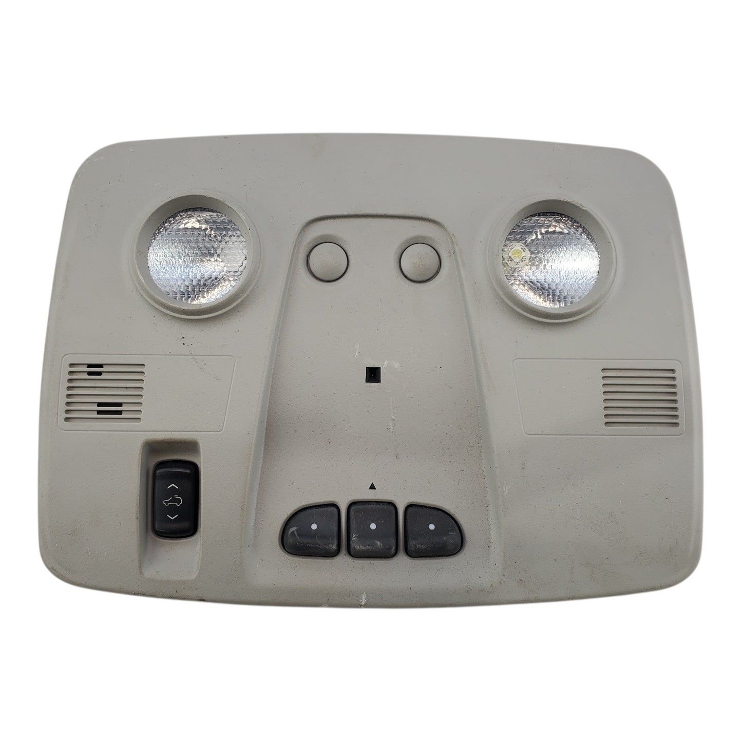 2009-12 Chevy Traverse Overhead Console Map Lights Homelink GRAY 2034068-31 B14
