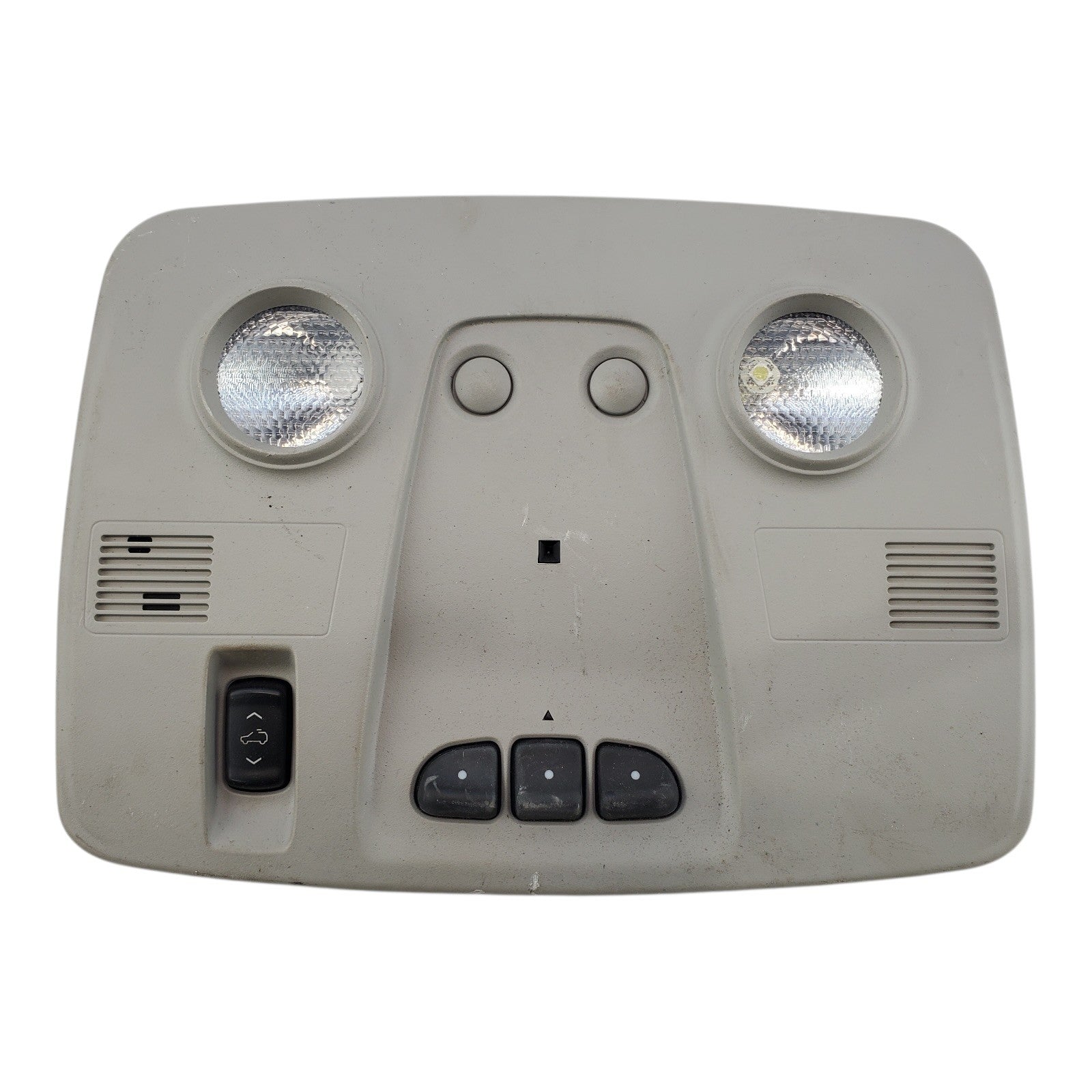 2009-12 Chevy Traverse Overhead Console Map Lights Homelink GRAY 2034068-31 B14