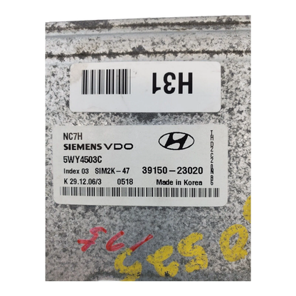 07-10 Hyundai Elantra A/T Engine Control Module ECM 39150-23020