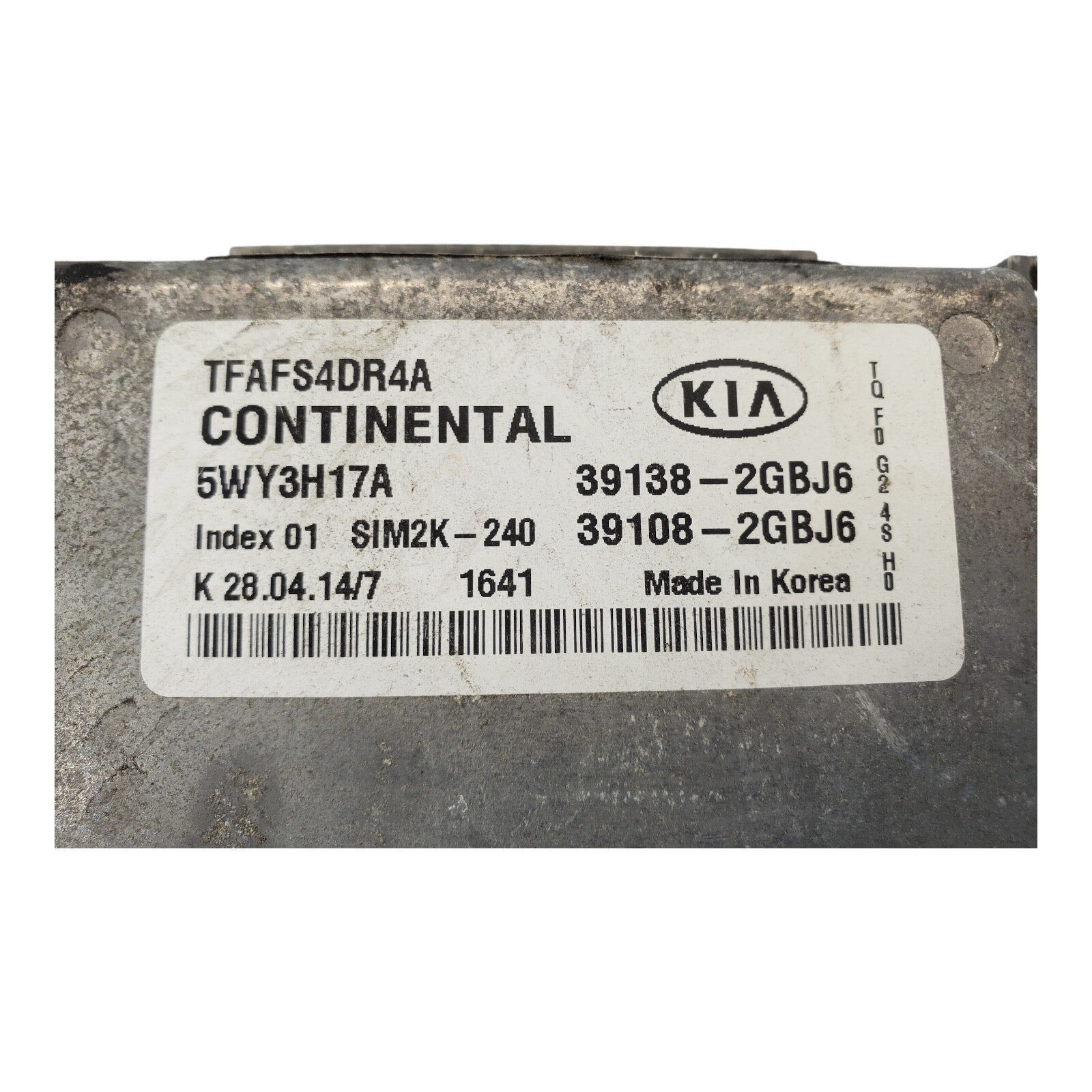 15 KIA OPTIMA ECU ECM ENGINE CONTROL MODULE COMPUTER 39138-2GBJ6 OEM