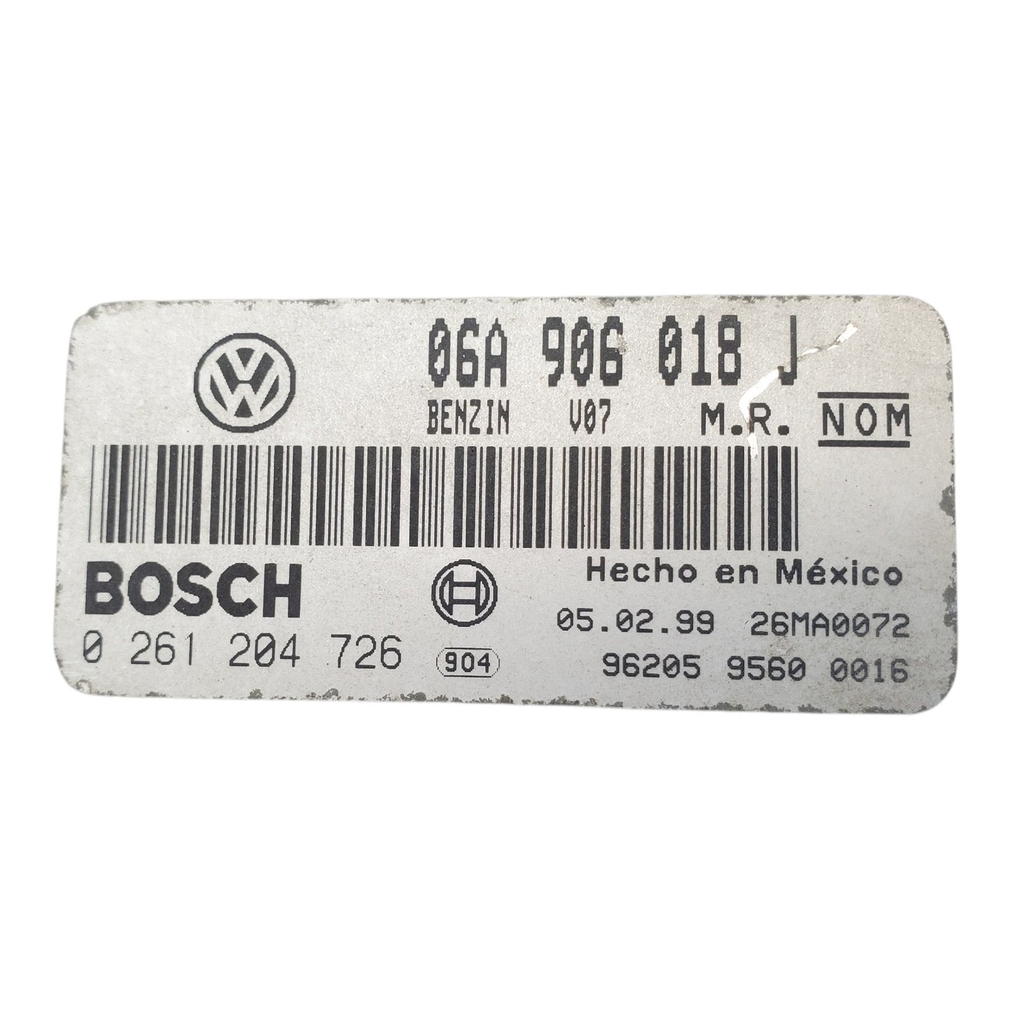 1999 VW VOLKSWAGEN JETTA ENGINE COMPUTER CONTROL MODULE ECU ECM BOSCH 06A906018J