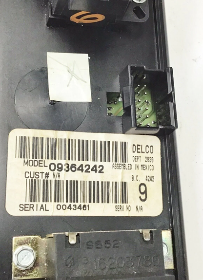 97 98 Pontiac Trans Sport Montana Heat Ac Temperature Climate Control GM