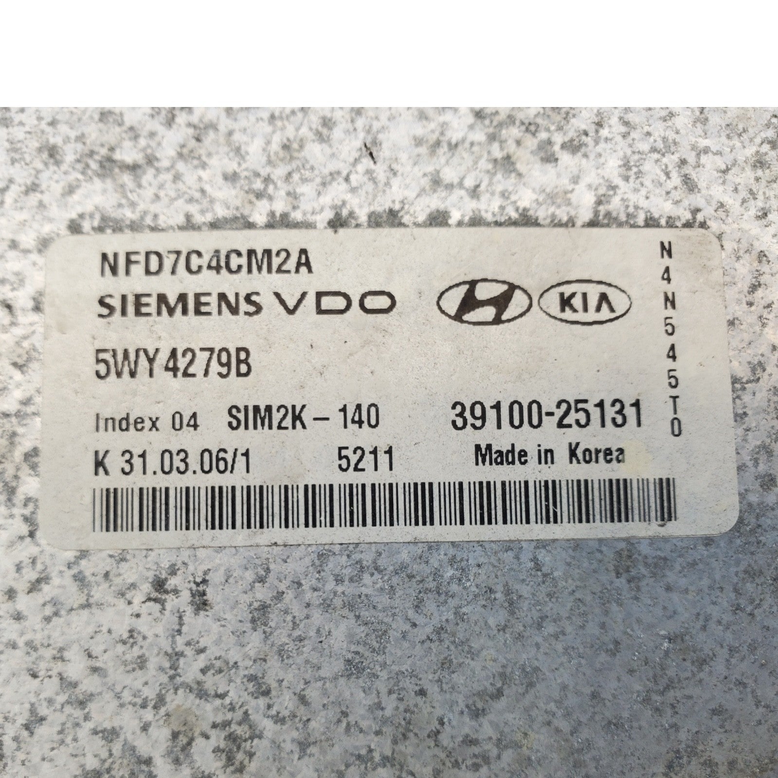 06-08 HYUNDAI SONATA COMPUTER BRAIN ENGINE CONTROL ECU ECM MODULE 39100-25131