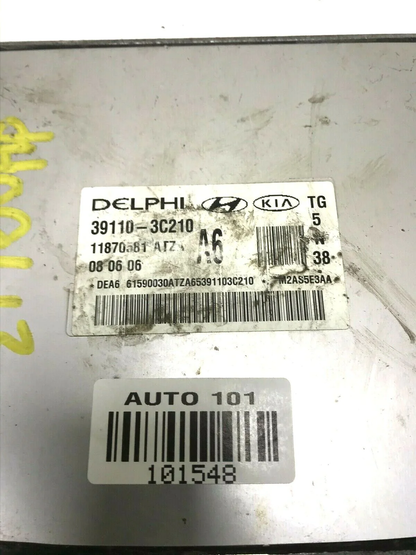 06-10 Hyundai Azera 3.8L Engine Control Unit ECU 391103C210