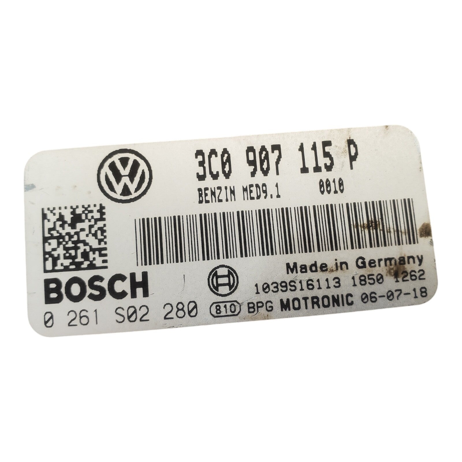 06-07 Volkswagen Passat Engine Control Module Unit Ecm 3C0 907 115 P