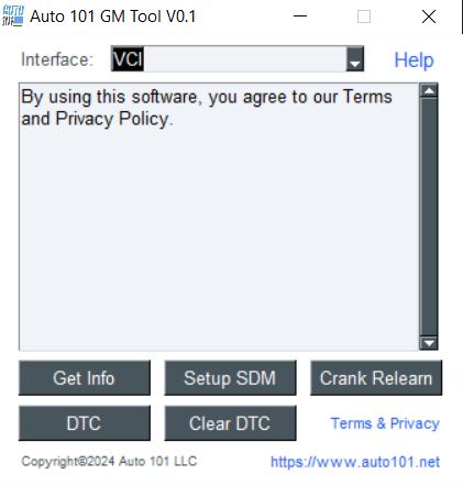 Auto 101 GM Tool Download