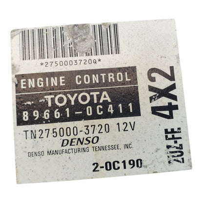 2002 Toyota Sequoia 89661-0C411 Computer Brain Engine Control ECU ECM EBX Module