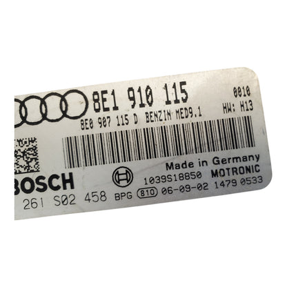 8E1910115G 2008 2009 AUDI A4 Engine ECM Computer Control Module Used 08 09 20680