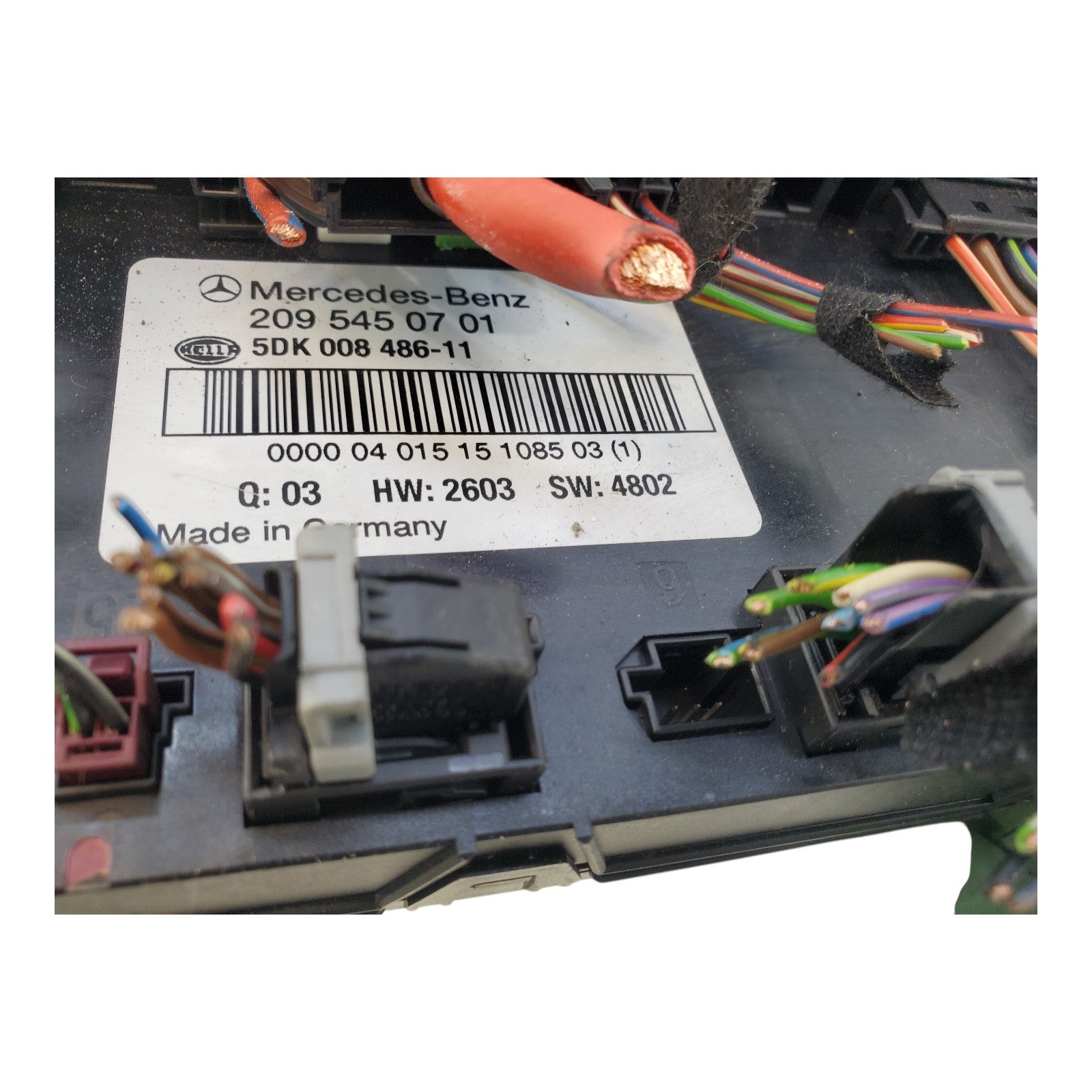 01 - 09 MERCEDES W209 C230 CLK350 REAR TRUNK SAM FUSE RELAY BOX A2095450701 OEM