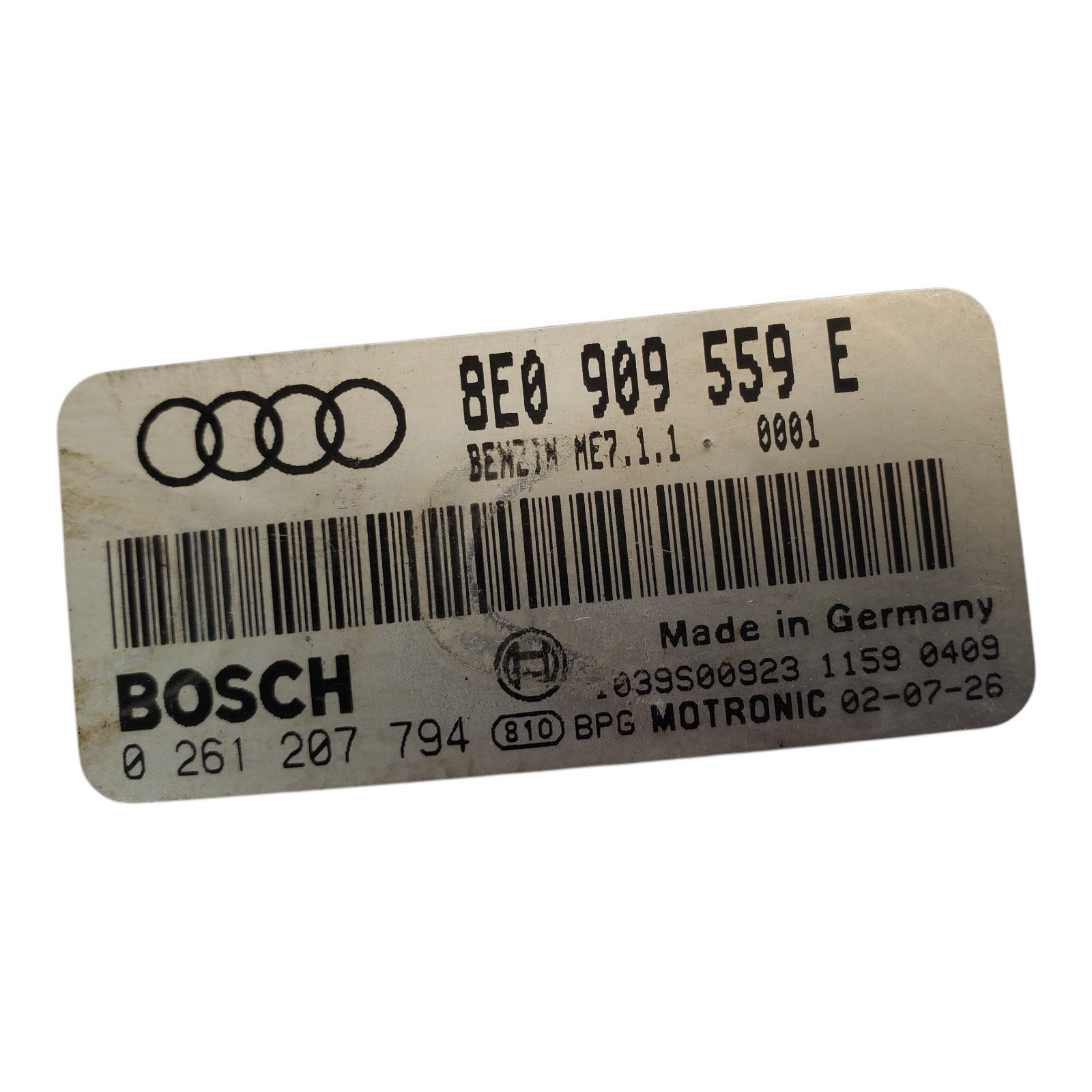 03 AUDI A6 ENGINE ECM ELECTRONIC CONTROL MODULE 3.0L 8E0 909 559 E 8E0909559E