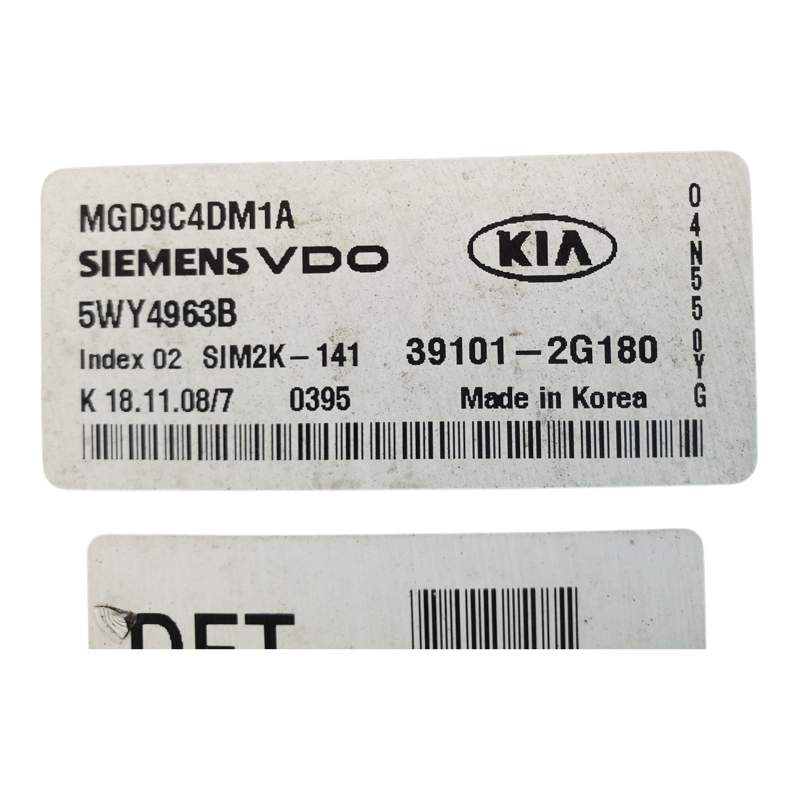 2009 2010 Kia Optima 39101-2G180 Engine Control Module ECM ECU, MGD9C4DM1A, OEM