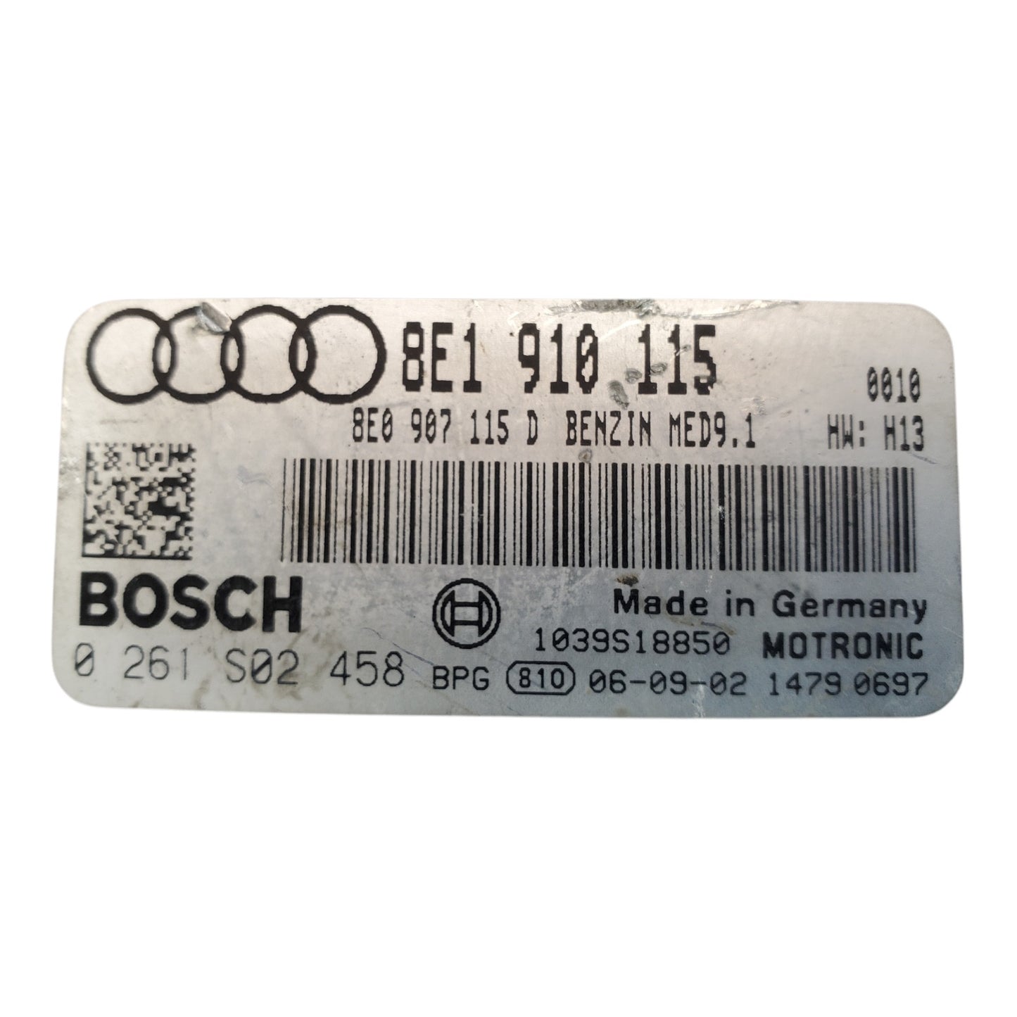 Engine ECM Control Module 2.0L Fits 08-09 AUDI A4 8E1 910 115 H 8E1910115H