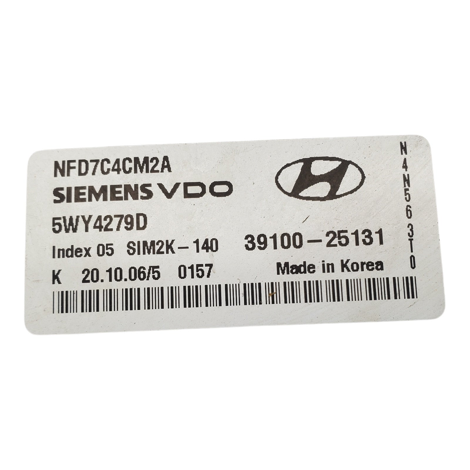 06-08 HYUNDAI SONATA COMPUTER BRAIN ENGINE CONTROL ECU ECM MODULE 39100-25131