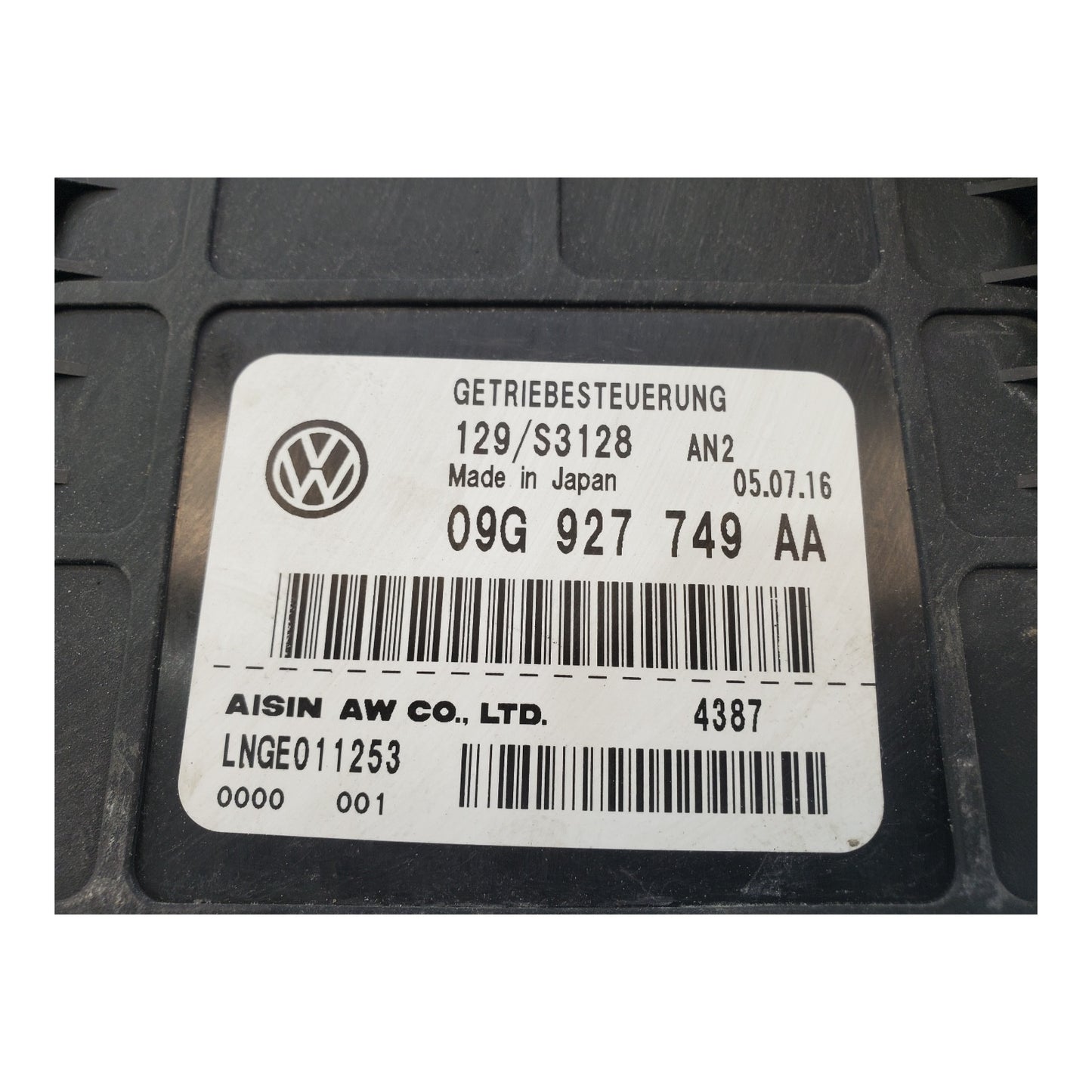 16 VOLKSWAGEN JETTA Transmission MODULE 09G927749AA