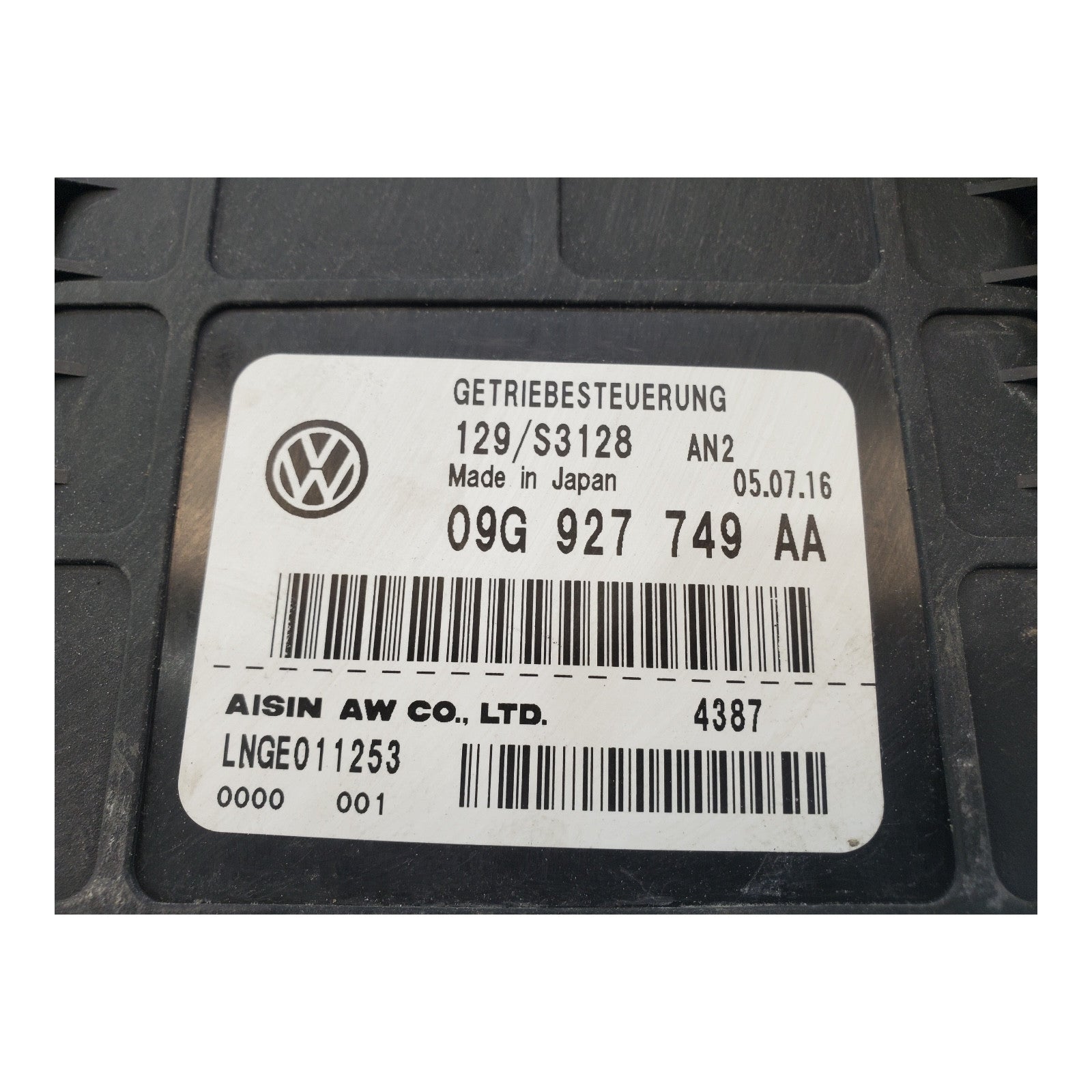 16 VOLKSWAGEN JETTA Transmission MODULE 09G927749AA