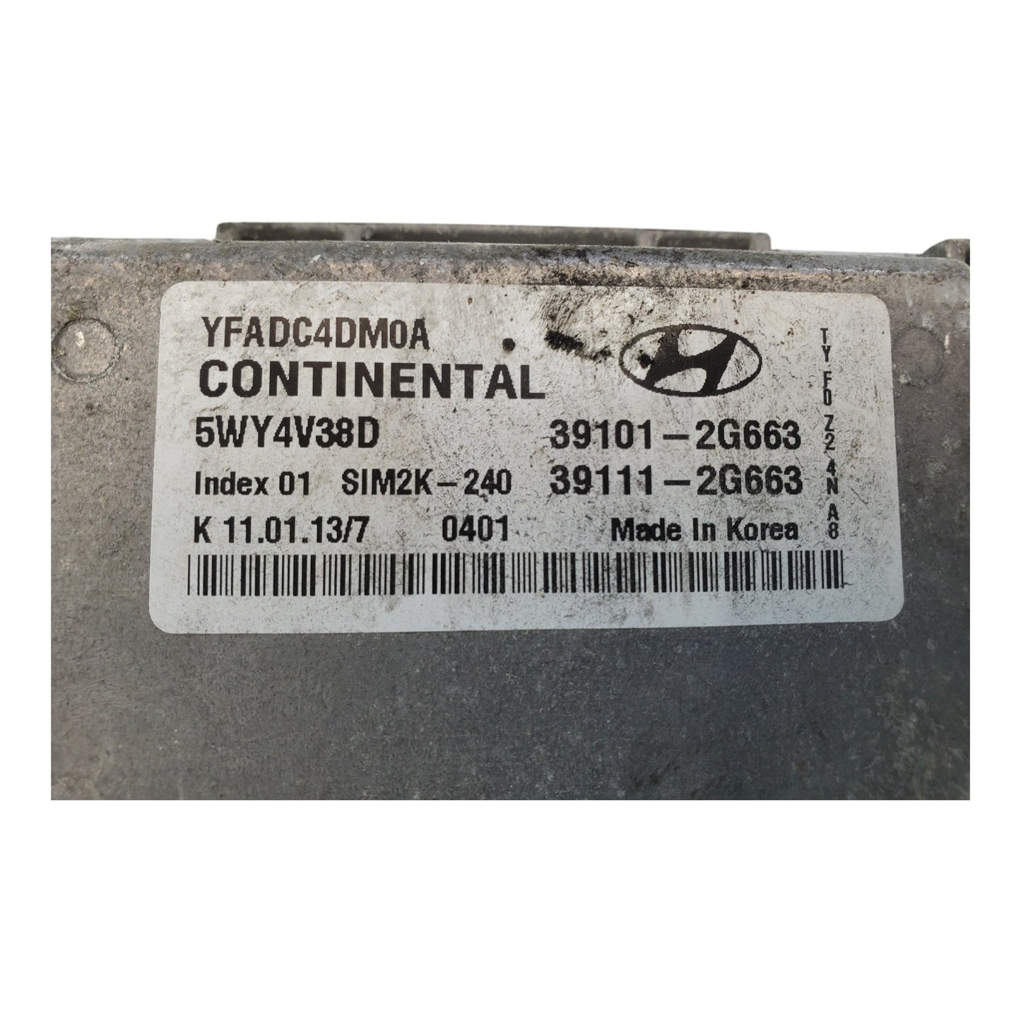 2013 Fits Hyundai Sonata Engine Computer Ecm Ecu 39101-2G663 OEM
