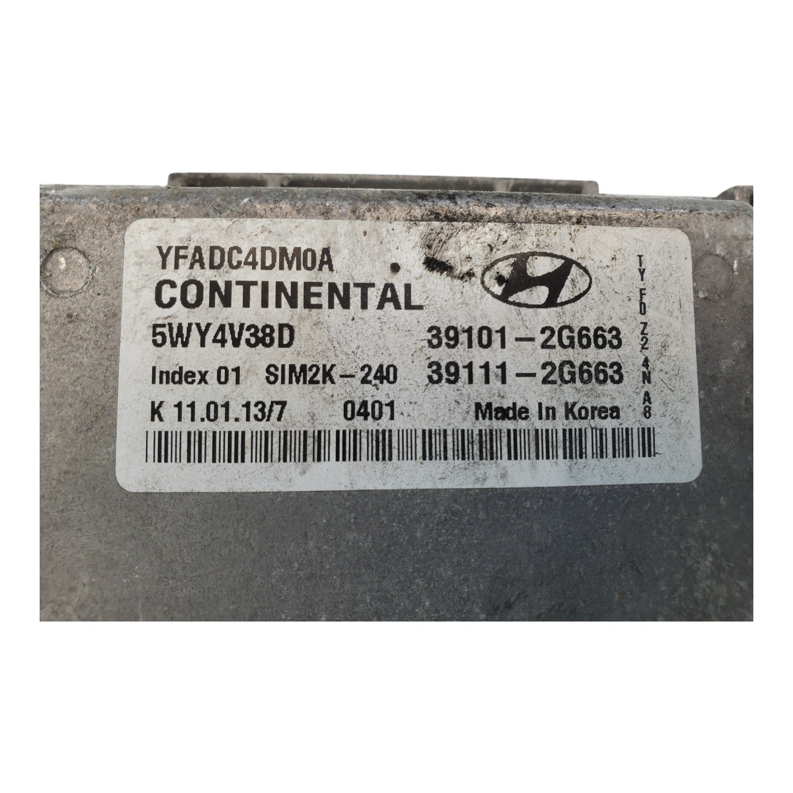 2013 Fits Hyundai Sonata Engine Computer Ecm Ecu 39101-2G663 OEM