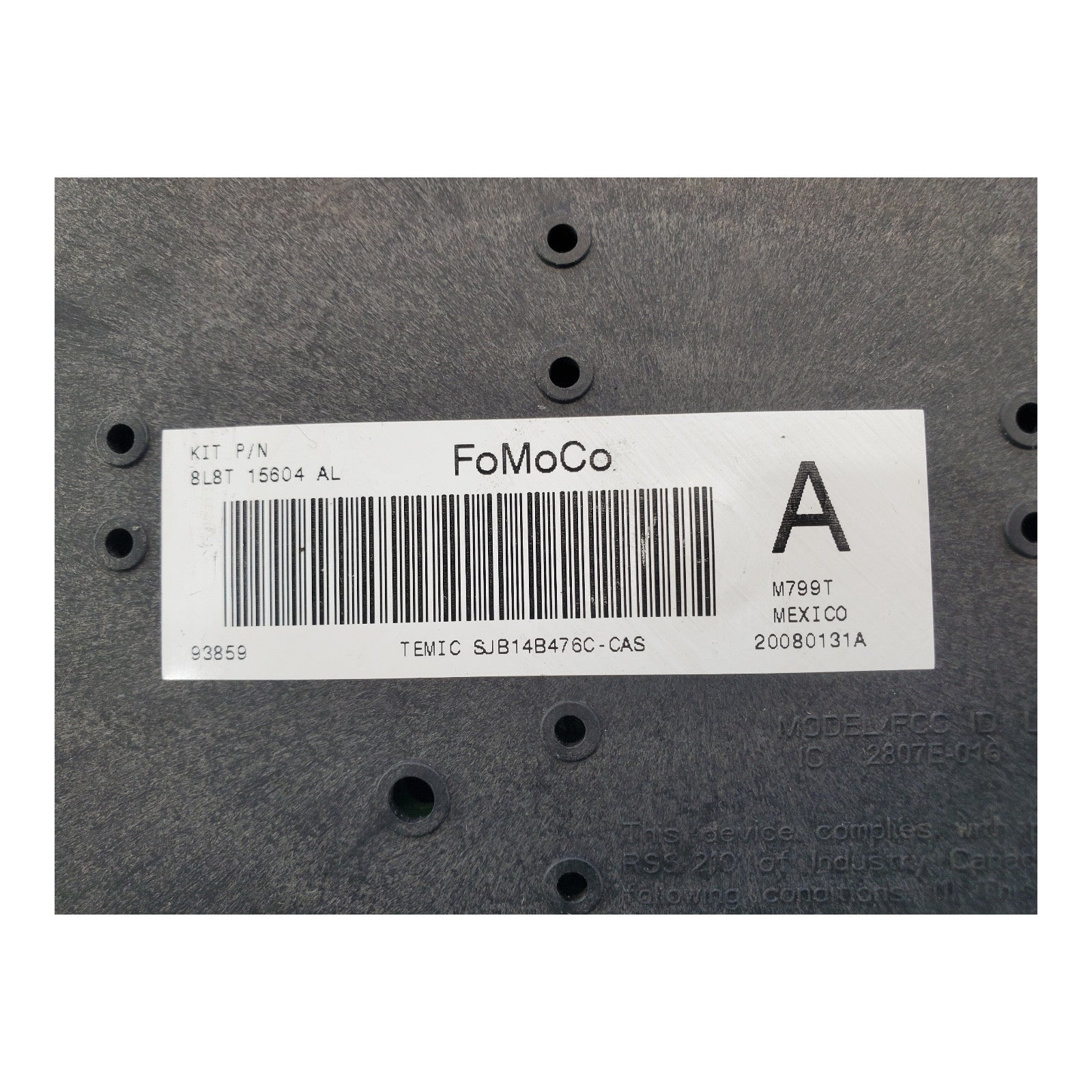 08 09 2008 2009 Ford Escape Interior Cabin Fuse Box Relay Block 8l8t15604al