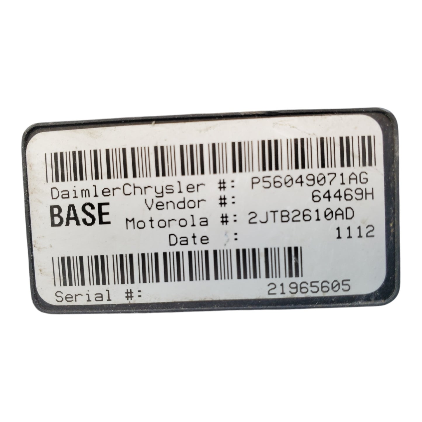 2002-2004 DODGE DAKOTA CTM BCM CENTRAL TIMING MODULE 56049071AG