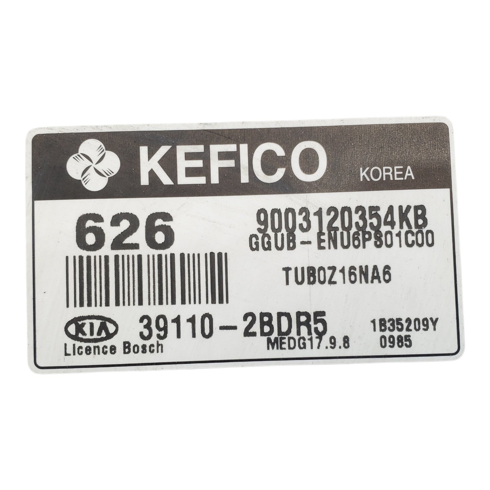 14 15 Kia Rio 39110-2BDR5 Computer Brain Engine Control ECU ECM EBX Module