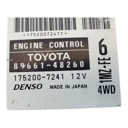 2001 2002 Toyota Highlander 3.0L ECM Engine Control Module  89661-48260 1mzfe