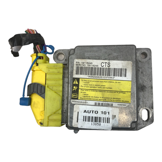 2004 CADILLAC CTS Airbag Control Module SRS Computer P/N 19115245