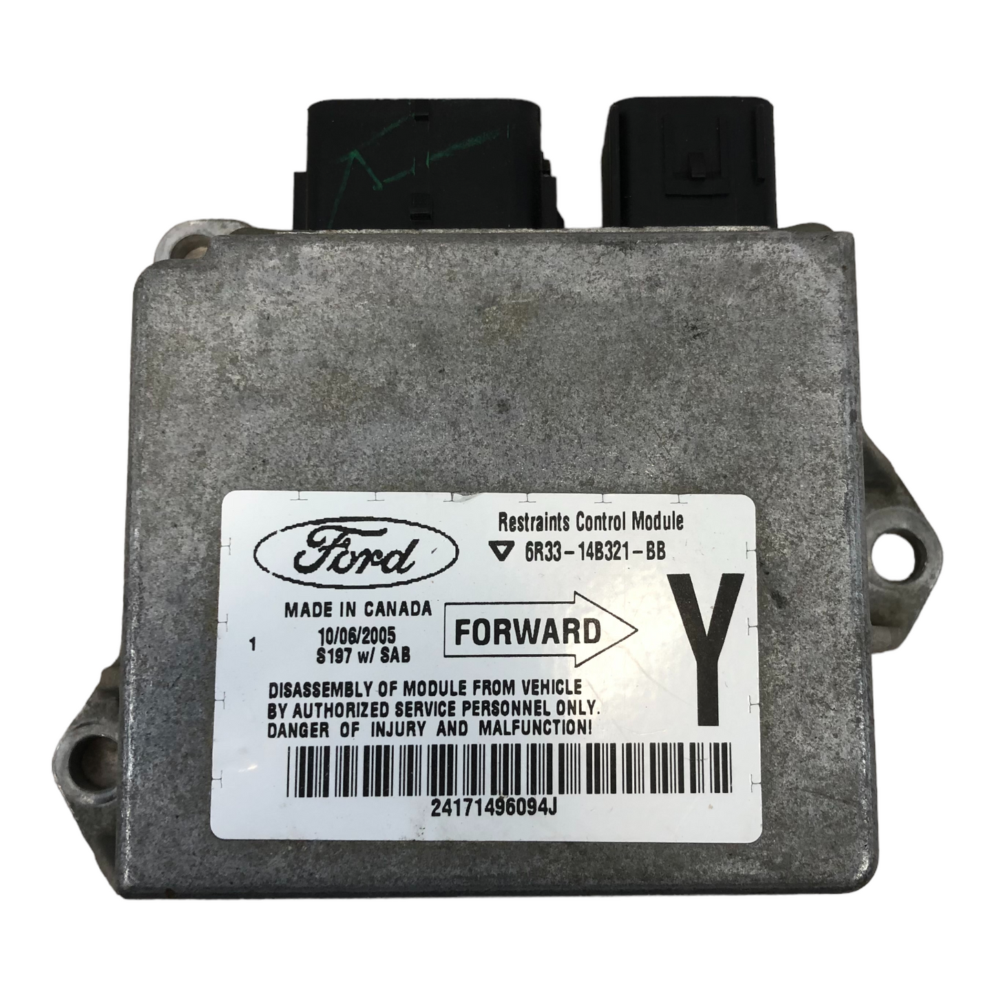 2006 FORD MUSTANG GT COUPE SRS Airbag Control Module 6R33-14B321-BB