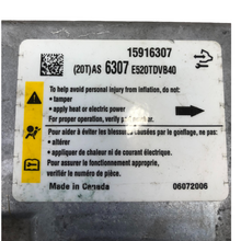 2008 CHEVY IMPALA LTZ SRS Airbag Control Module 15916307