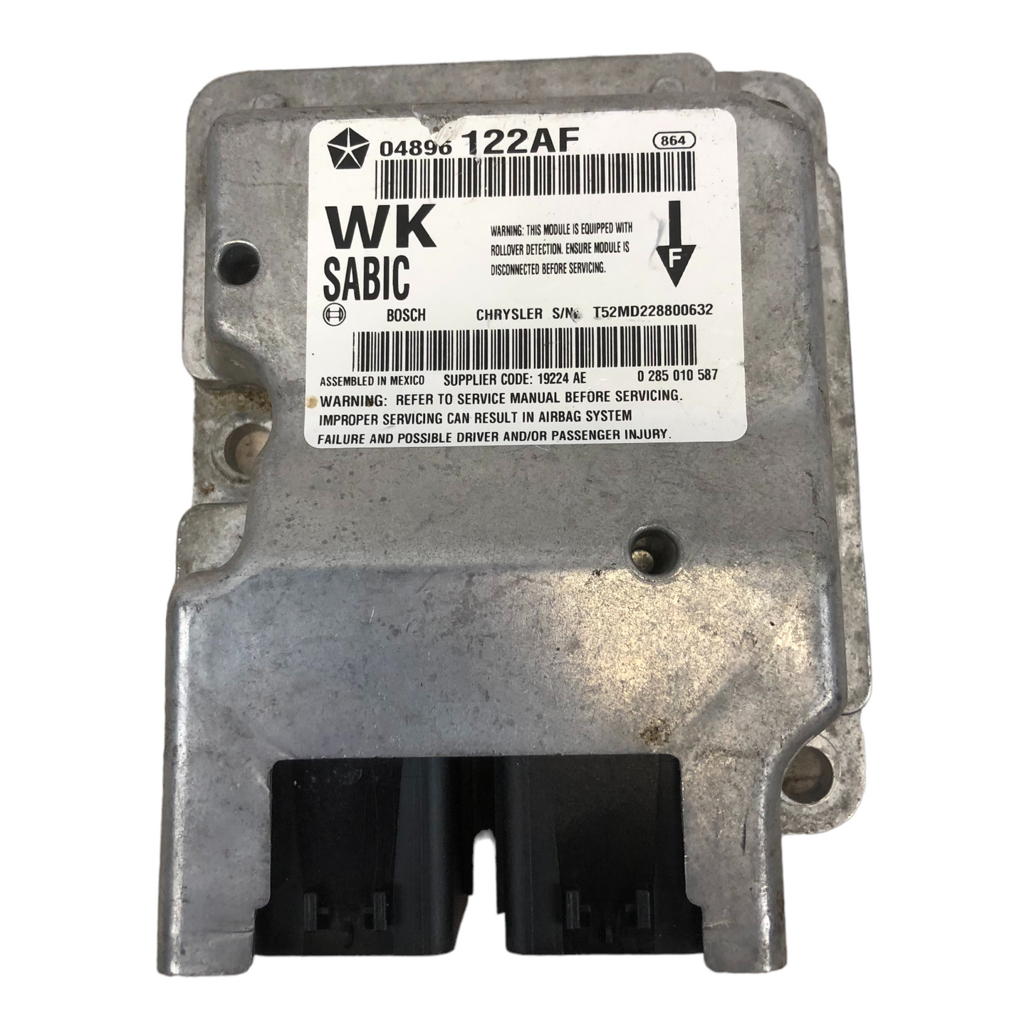 09-10 JEEP GRAND CHEROKEE 3.7L SRS Airbag Sensor Control Module 04896122AF
