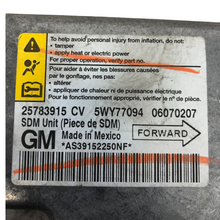 2007 Pontiac G6 SRS Airbag Control Module 25783915